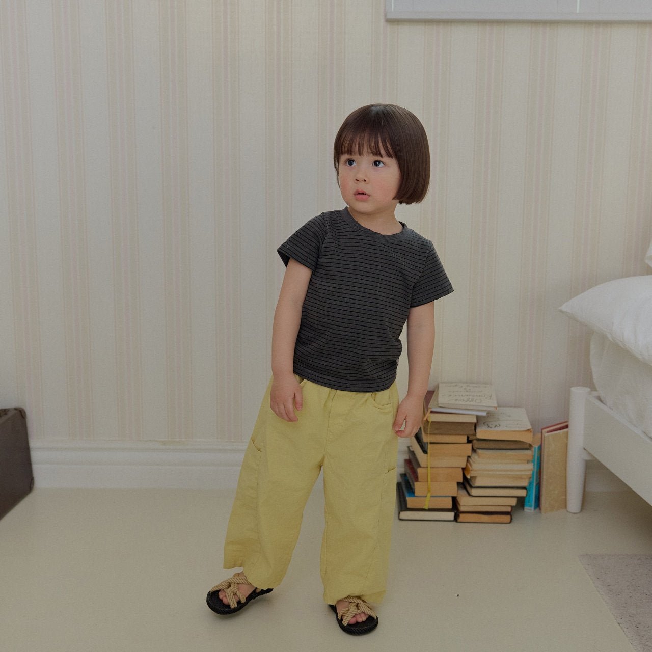 Toddler SS26 Pigment Dyed Stripe Short Sleeve Top (2 - 7y) - 2 Colors - AT NOON STORE
