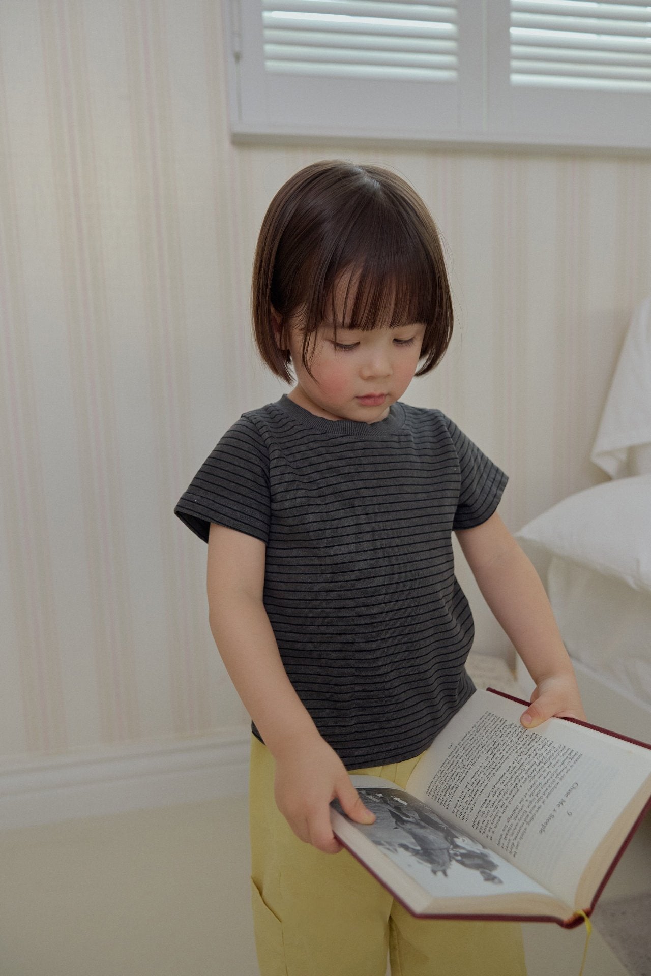 Toddler SS26 Pigment Dyed Stripe Short Sleeve Top (2 - 7y) - 2 Colors - AT NOON STORE