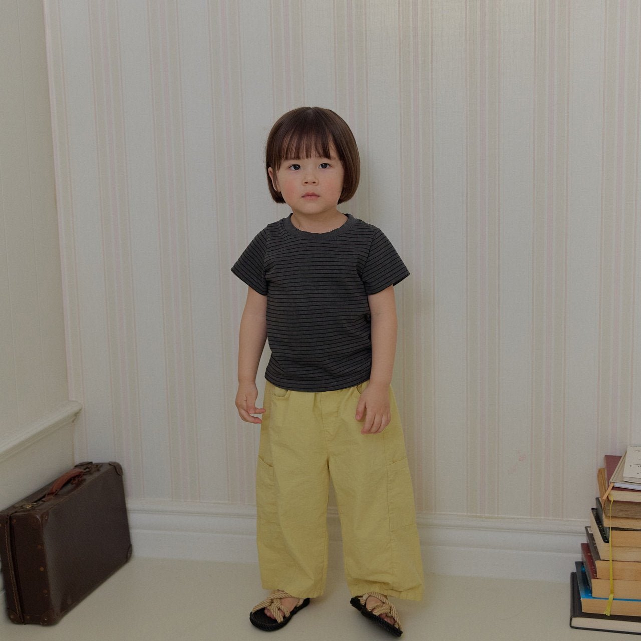 Toddler SS26 Pigment Dyed Stripe Short Sleeve Top (2 - 7y) - 2 Colors - AT NOON STORE