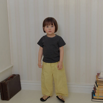 Toddler SS26 Pigment Dyed Stripe Short Sleeve Top (2 - 7y) - 2 Colors - AT NOON STORE