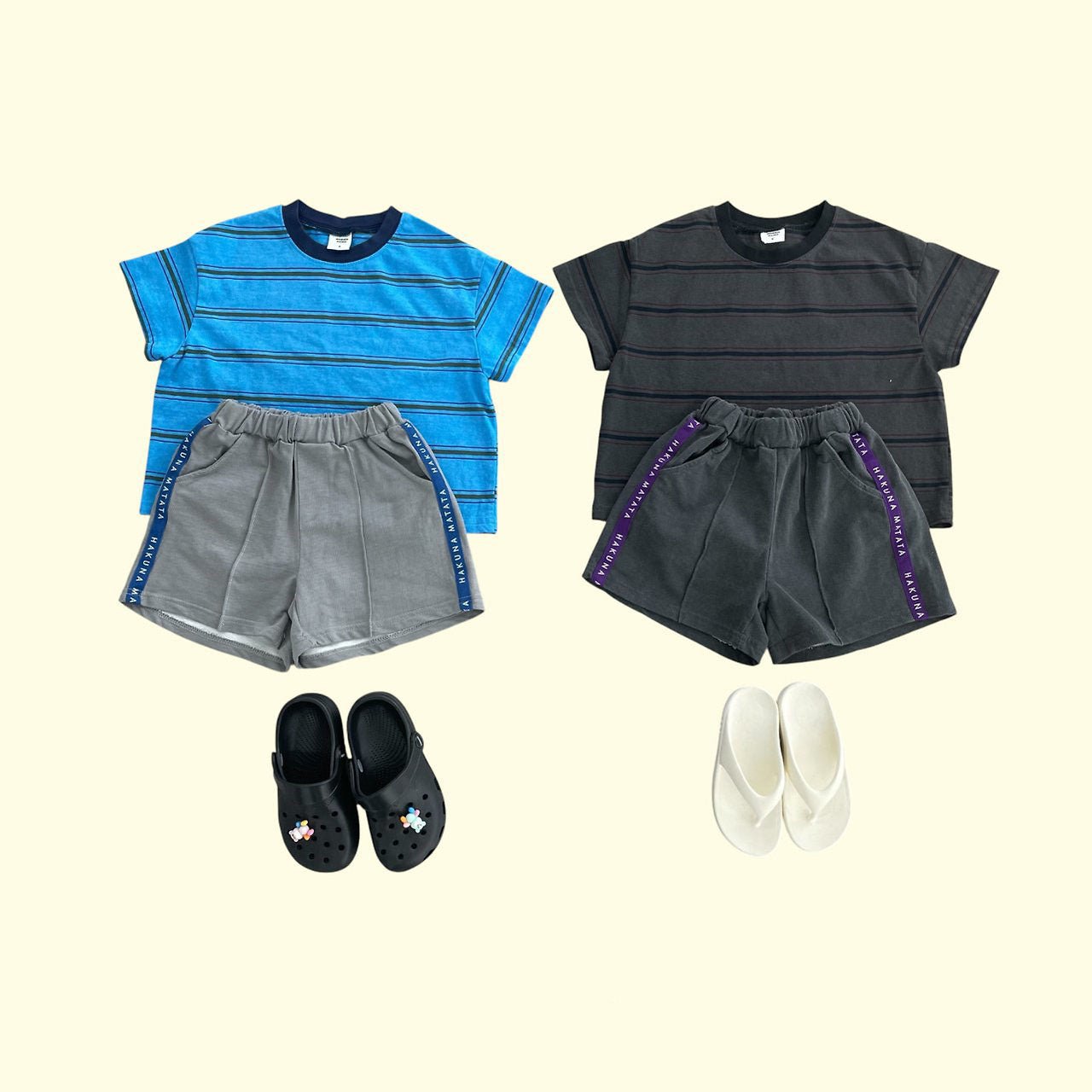 Toddler SS26 Pigment Dyed Stripe Short Sleeve Top (3 - 11y) - 2 Colors kids outfit
