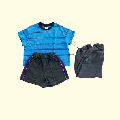 Toddler SS26 Pigment Dyed Stripe Short Sleeve Top (3 - 11y) - 2 Colors kids outfit