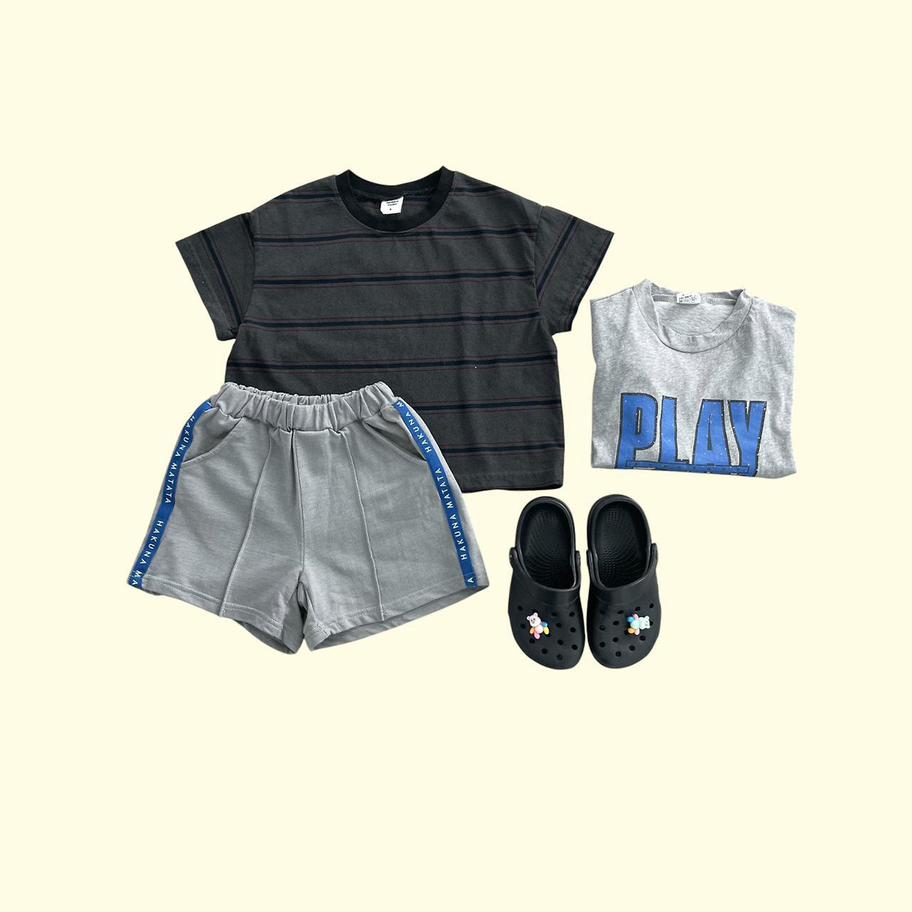 Toddler SS26 Pigment Dyed Stripe Short Sleeve Top (3 - 11y) - 2 Colors kids outfit