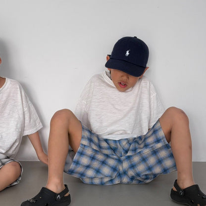 Toddler SS26 Plaid Bermuda Shorts (3 - 7y) - 2 Colors - AT NOON STORE