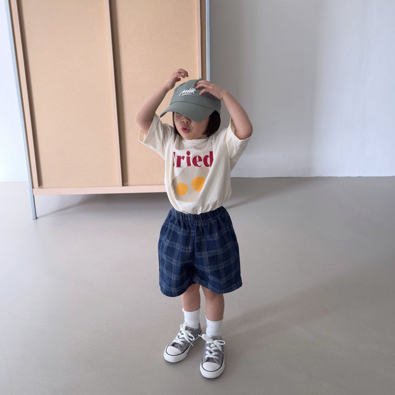 Toddler SS26 Plaid Denim Shorts (2 - 7y) - 2 Colors - AT NOON STORE