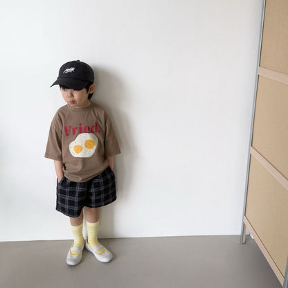 Toddler SS26 Plaid Denim Shorts (2 - 7y) - 2 Colors - AT NOON STORE
