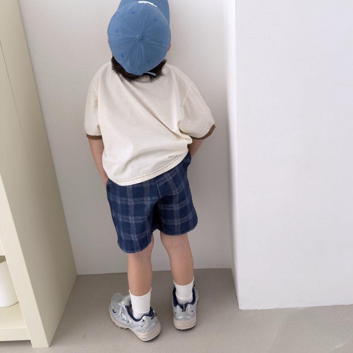 Toddler SS26 Plaid Denim Shorts (2 - 7y) - 2 Colors - AT NOON STORE