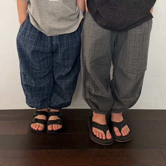 Toddler SS26 Plaid Jogger Pants (3 - 7y) - 2 Colors - AT NOON STORE
