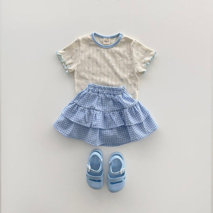 Toddler SS26 Plaid Ruffle Skort (12m - 7y) - 2 Colors kids outfit