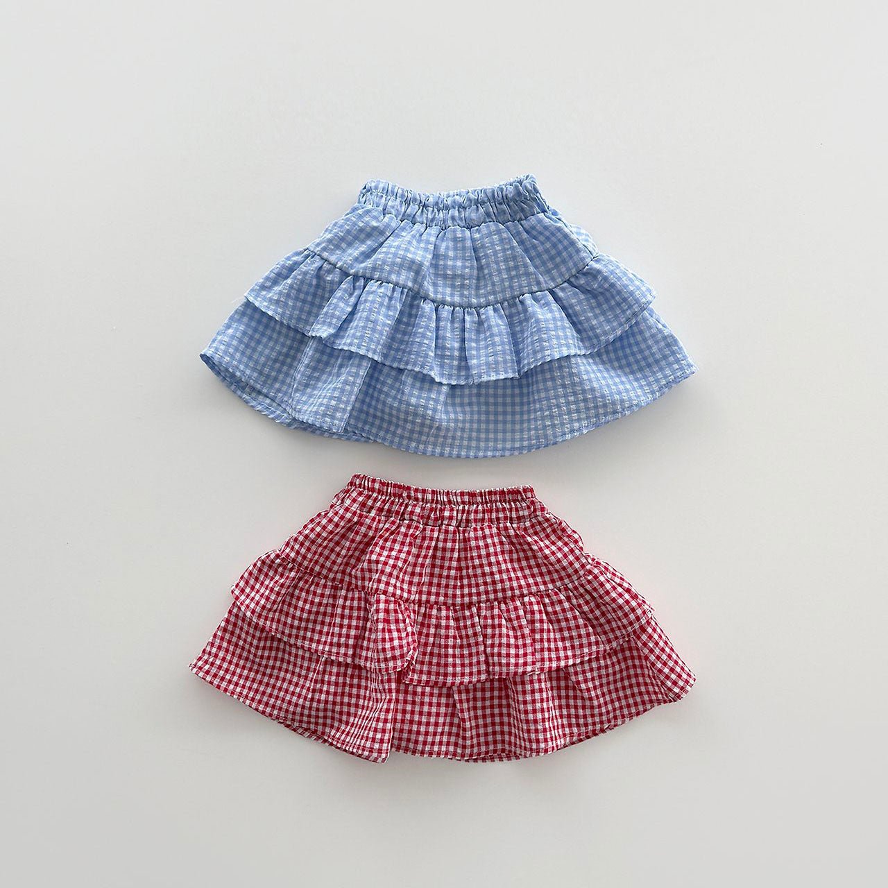 Toddler SS26 Plaid Ruffle Skort (12m - 7y) - 2 Colors kids outfit
