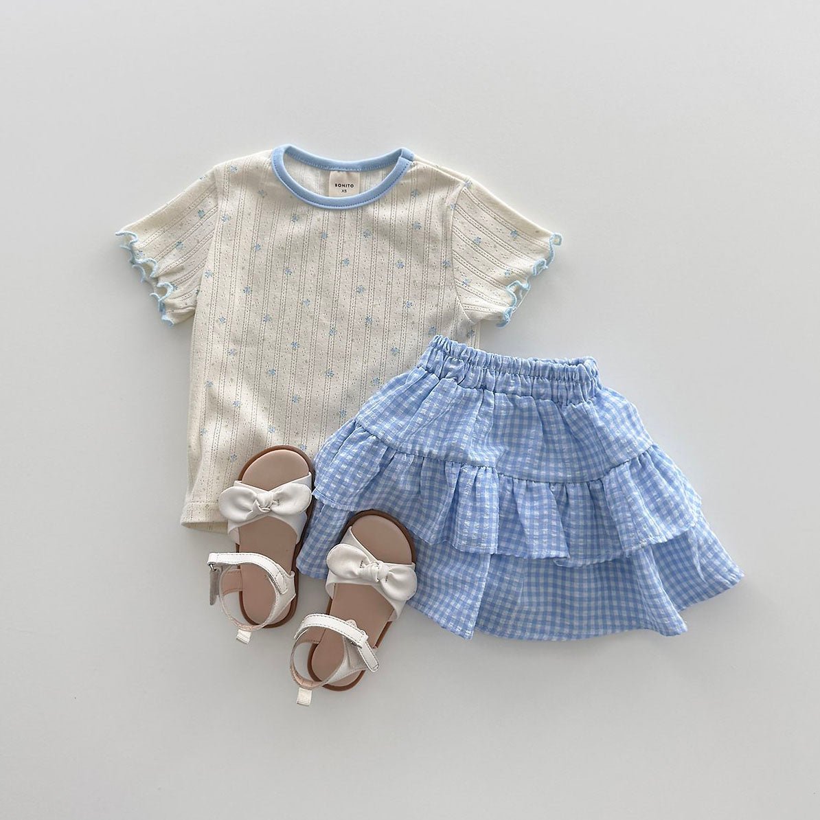 Toddler SS26 Plaid Ruffle Skort (12m - 7y) - 2 Colors kids outfit