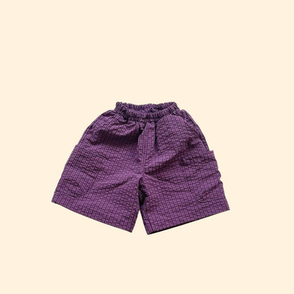 Toddler SS26 Plaid Seersucker Side Pocket Bermuda Shorts (3 - 7y) - 2 Colors - AT NOON STORE