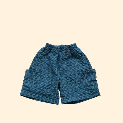 Toddler SS26 Plaid Seersucker Side Pocket Bermuda Shorts (3 - 7y) - 2 Colors - AT NOON STORE