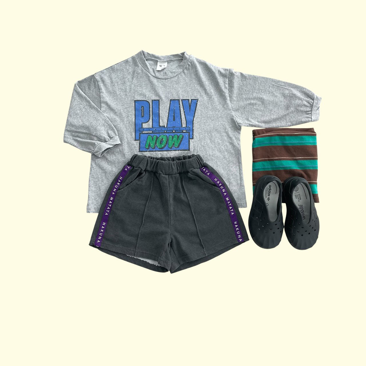 Toddler SS26 PLAY NOW Summer Long Sleeve Top (3 - 11y) - 2 Colors kids outfit