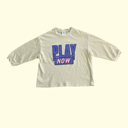Toddler SS26 PLAY NOW Summer Long Sleeve Top (3 - 11y) - 2 Colors kids outfit