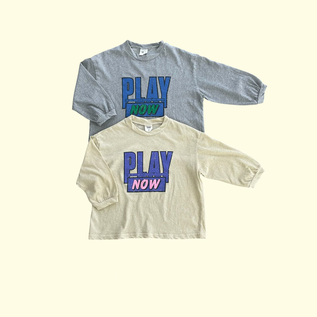 Toddler SS26 PLAY NOW Summer Long Sleeve Top (3 - 11y) - 2 Colors kids outfit