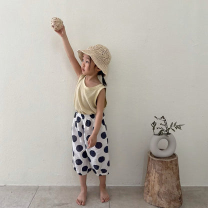 Toddler SS26 Pointelle Loose Fit Sleeveless Top (1 - 7y) - 2 Colors - AT NOON STORE