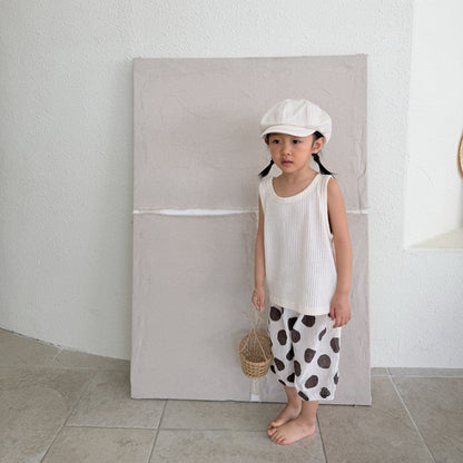 Toddler SS26 Pointelle Loose Fit Sleeveless Top (1 - 7y) - 2 Colors - AT NOON STORE