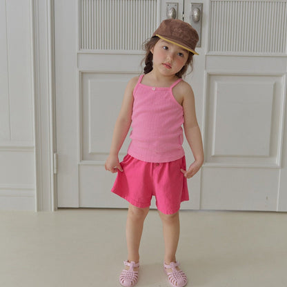 Toddler SS26 Pointelle Ribbed Tank Top (2 - 7y) - 2 Colors - AT NOON STORE