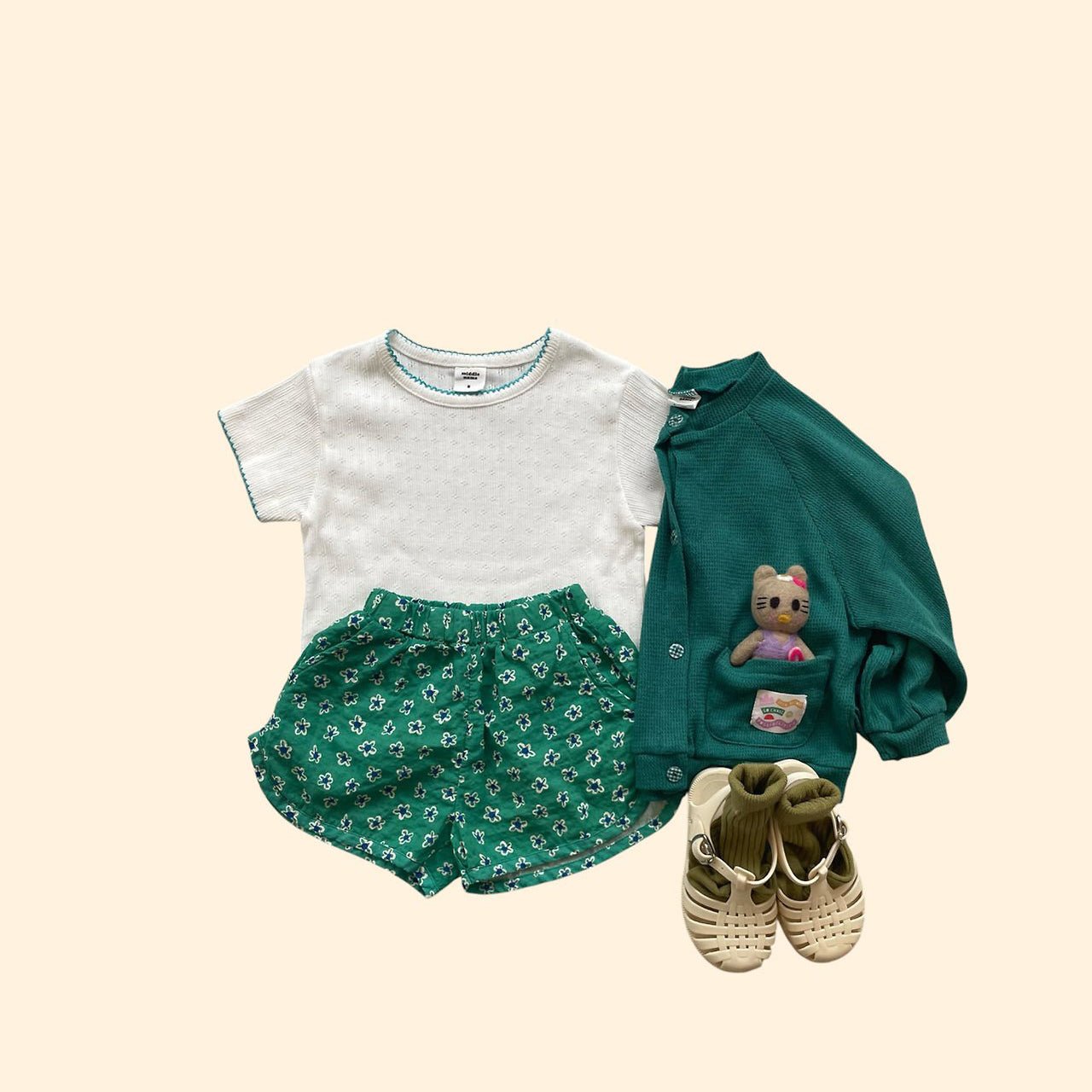 Toddler SS26 Pointelle Short Sleeve Top (3 - 7y) - 3 Colors - AT NOON STORE