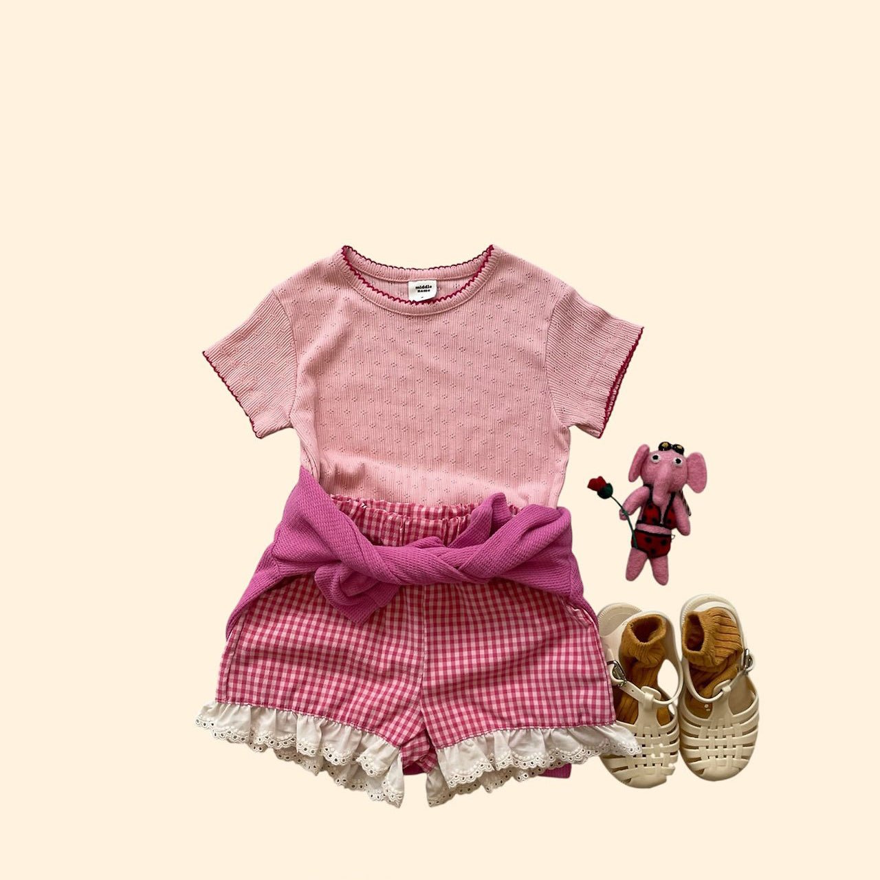 Toddler SS26 Pointelle Short Sleeve Top (3 - 7y) - 3 Colors - AT NOON STORE