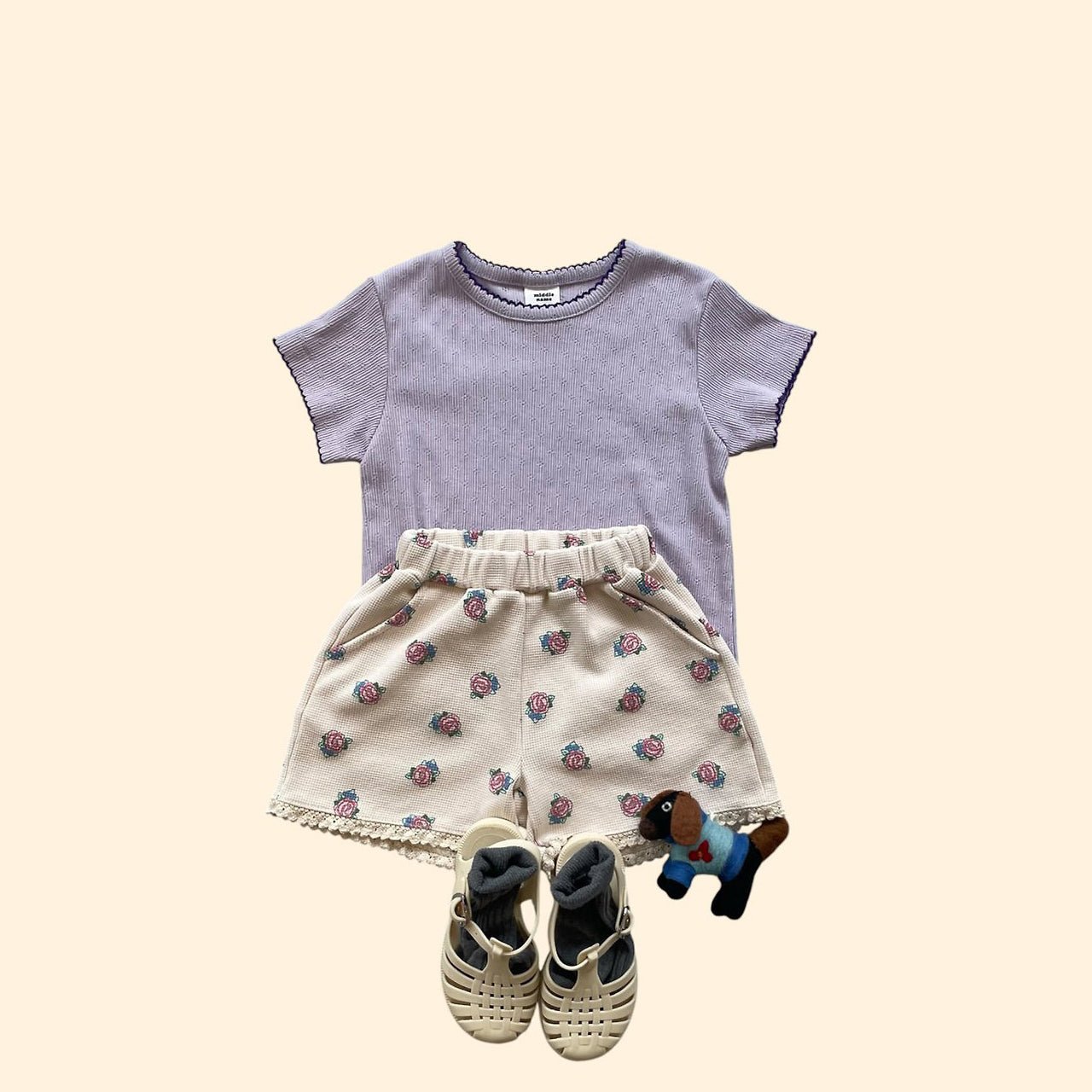 Toddler SS26 Pointelle Short Sleeve Top (3 - 7y) - 3 Colors - AT NOON STORE