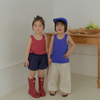 Toddler SS26 Polka Dot Balloon Shorts (2 - 7y) - Navy - AT NOON STORE
