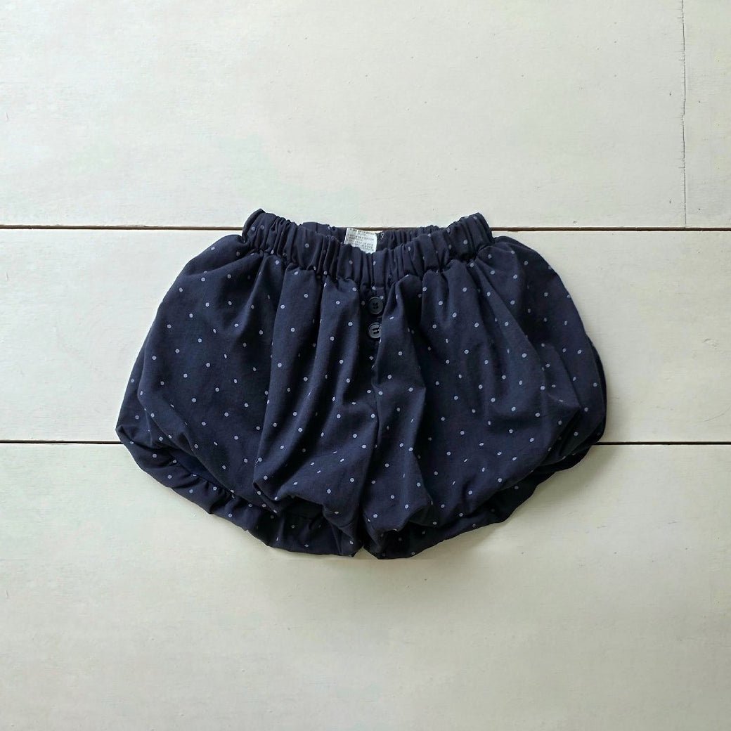 Toddler SS26 Polka Dot Balloon Shorts (2 - 7y) - Navy - AT NOON STORE