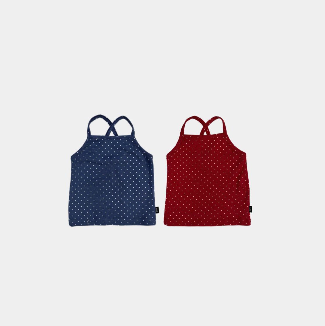 Toddler SS26 Polka Dot Cross Back Tank Top (12m - 6y) - 2 Colors - AT NOON STORE