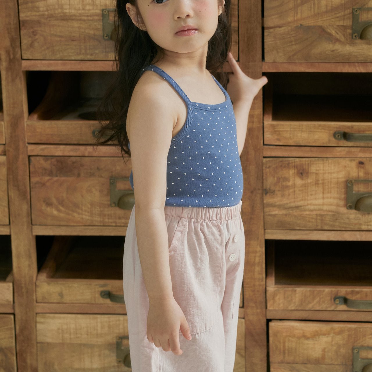 Toddler SS26 Polka Dot Cross Back Tank Top (12m - 6y) - 2 Colors - AT NOON STORE