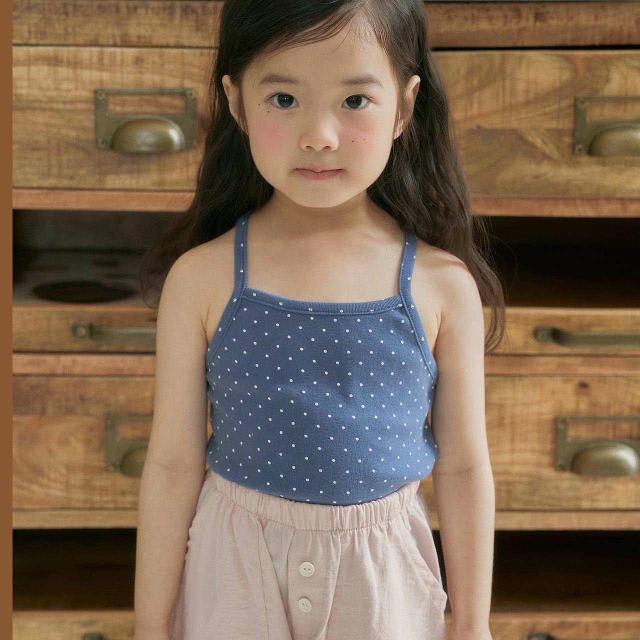 Toddler SS26 Polka Dot Cross Back Tank Top (12m - 6y) - 2 Colors - AT NOON STORE