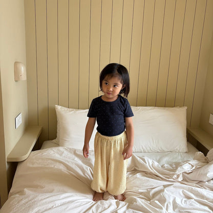 Toddler SS26 Polka Dot Ribbed Short Sleeve Top (1 - 7y) - 2 Colors - AT NOON STORE