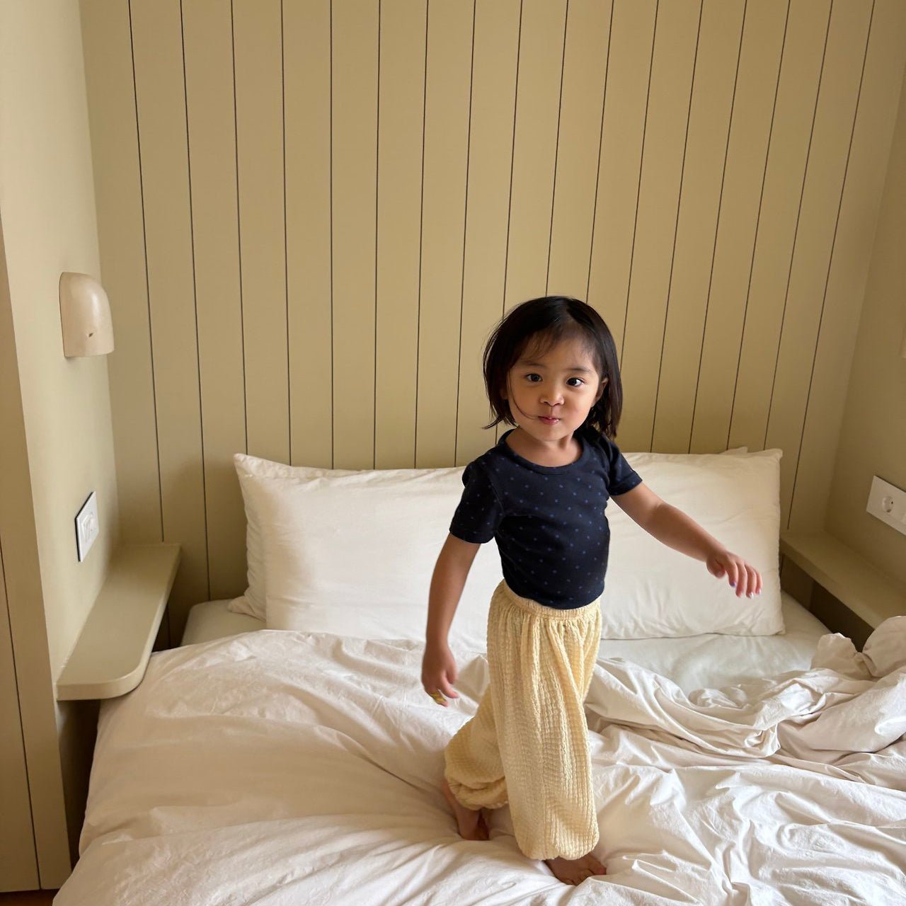 Toddler SS26 Polka Dot Ribbed Short Sleeve Top (1 - 7y) - 2 Colors - AT NOON STORE