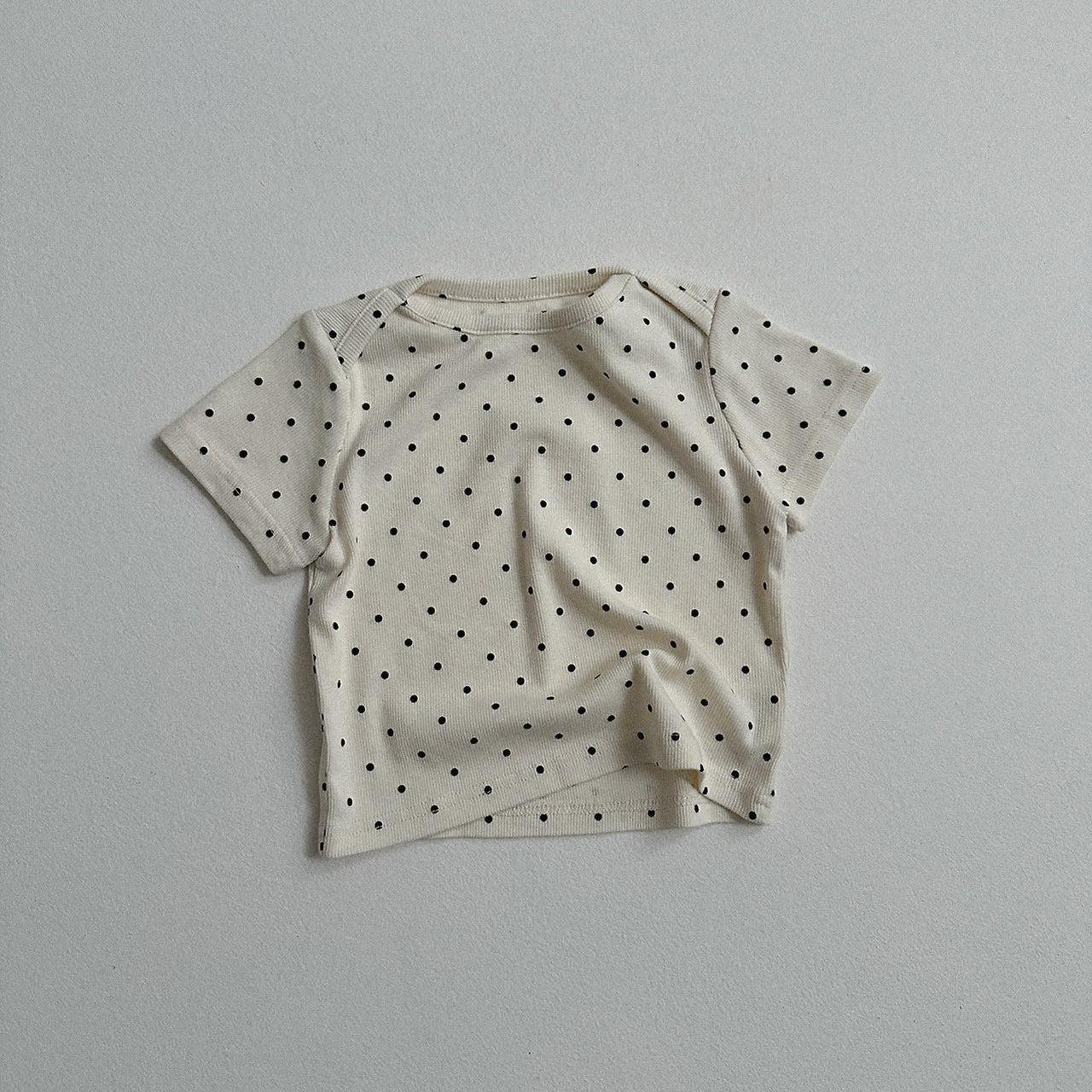 Toddler SS26 Polka Dot Ribbed Short Sleeve Top (10m - 4y) - 3 Colors - AT NOON STORE