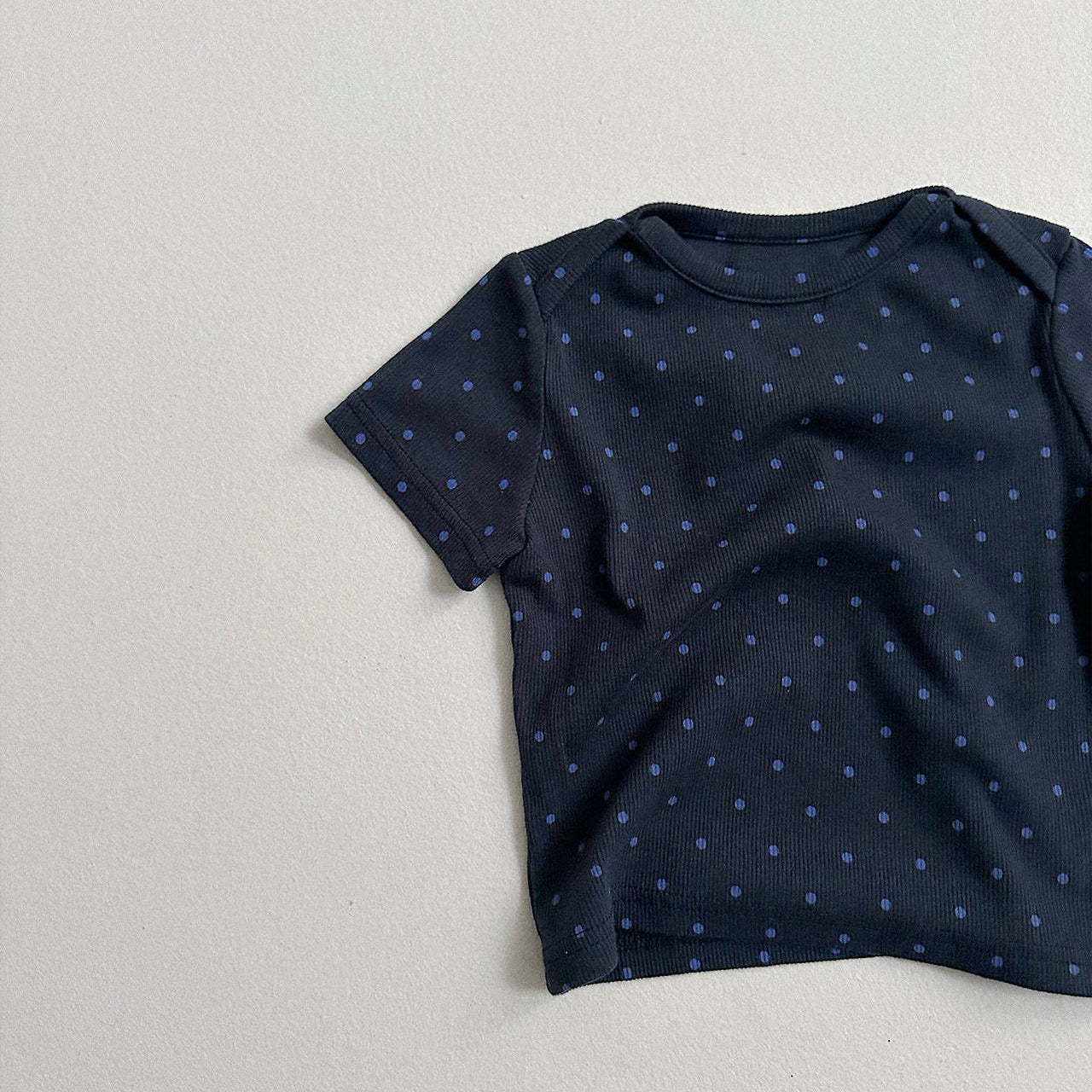 Toddler SS26 Polka Dot Ribbed Short Sleeve Top (10m - 4y) - 3 Colors - AT NOON STORE