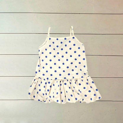 Toddler SS26 Polka Dot Tank Top Balloon Dress (3 - 7y) - Ivory - AT NOON STORE