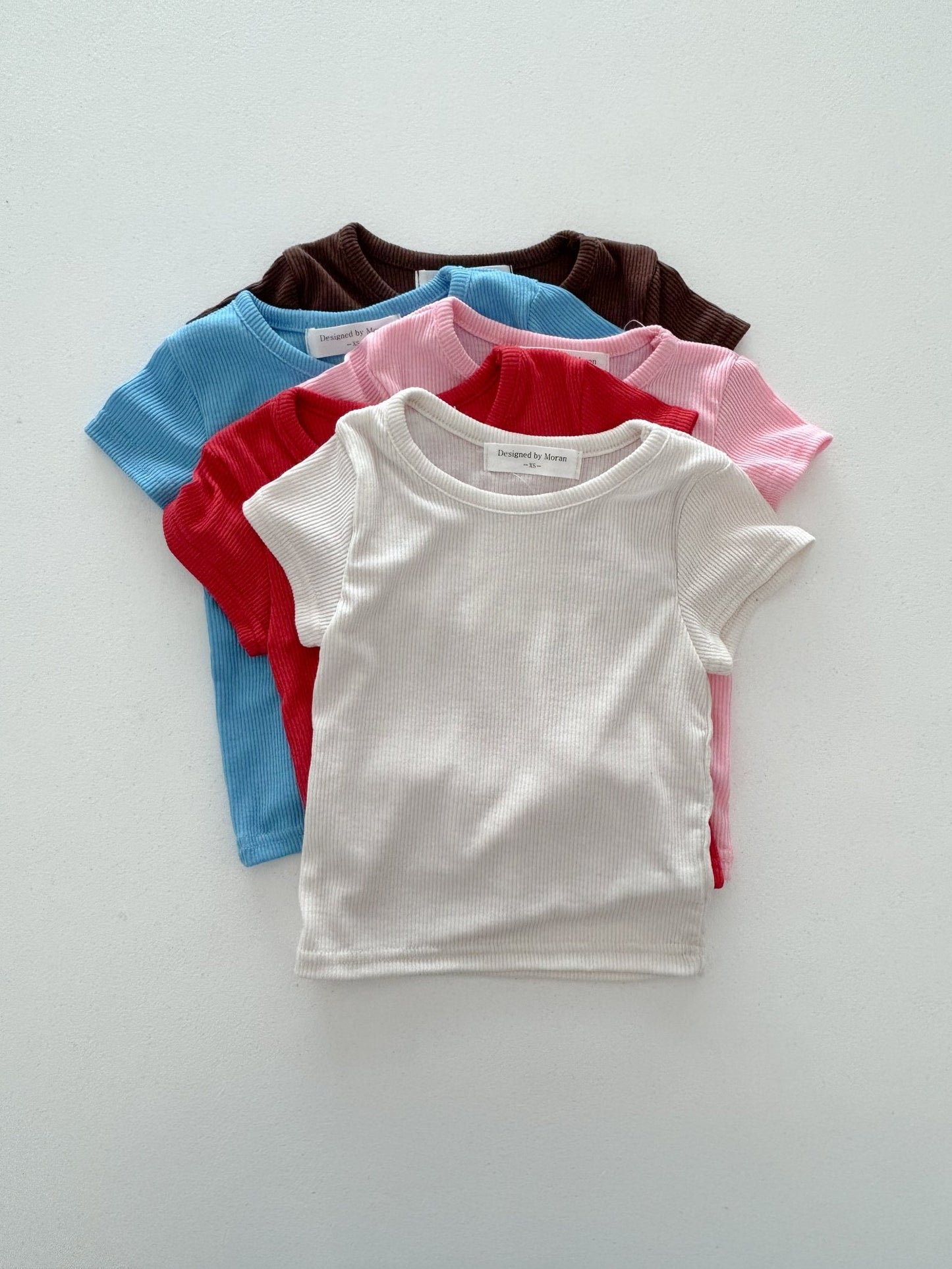 Toddler SS26 Ribbed Short Sleeve Top (6m - 6y) - 5 Colors - AT NOON STORE