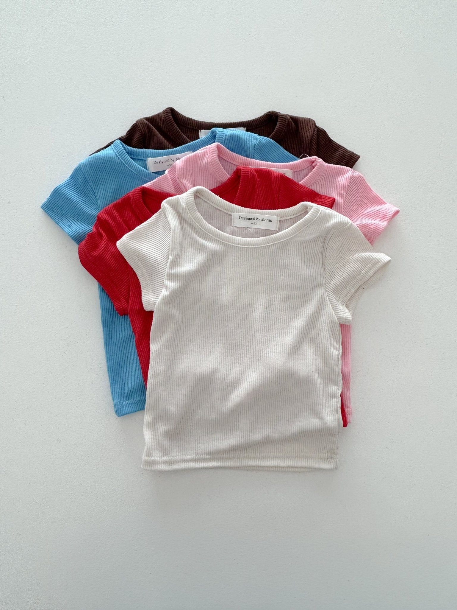 Toddler SS26 Ribbed Short Sleeve Top (6m - 6y) - 5 Colors - AT NOON STORE