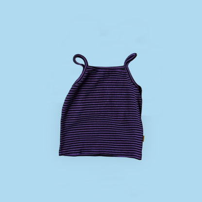 Toddler SS26 Ribbed Stripe Tank Top (1 - 7y) - Purple - AT NOON STORE