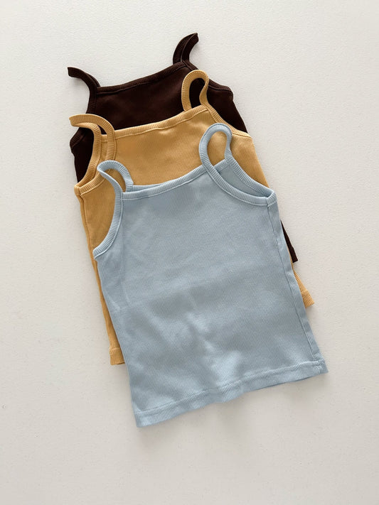 Toddler SS26 Ribbed Tank Top (1 - 7y) - 3 Colors kids outfit