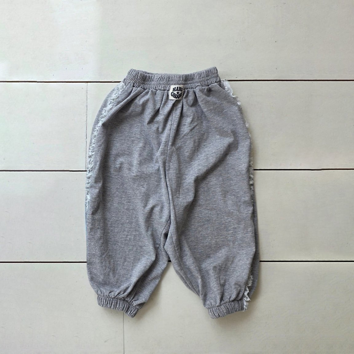 Toddler SS26 Side Lace Detail Jogger Pants (2 - 7y) - Heather Gray - AT NOON STORE