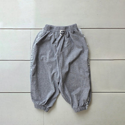 Toddler SS26 Side Lace Detail Jogger Pants (2 - 7y) - Heather Gray - AT NOON STORE
