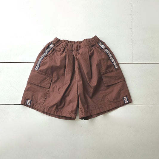 Toddler SS26 Side Line Cargo Shorts (2 - 7y) - Brown - AT NOON STORE