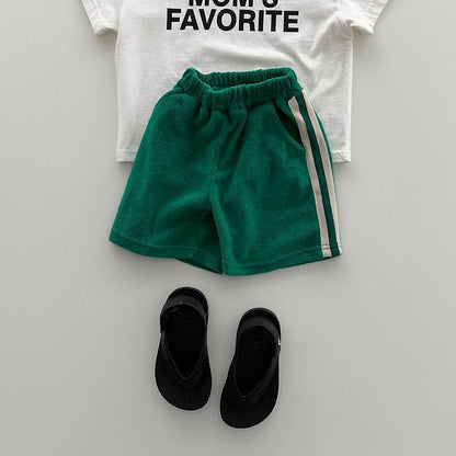 Toddler SS26 Side Tape Terry Cloth Shorts (12m - 7y) - 3 Colors kids outfit