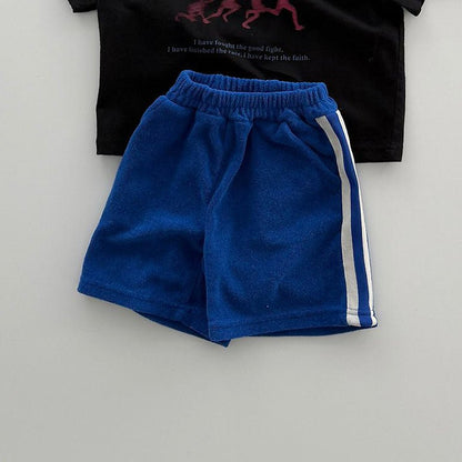 Toddler SS26 Side Tape Terry Cloth Shorts (12m - 7y) - 3 Colors kids outfit