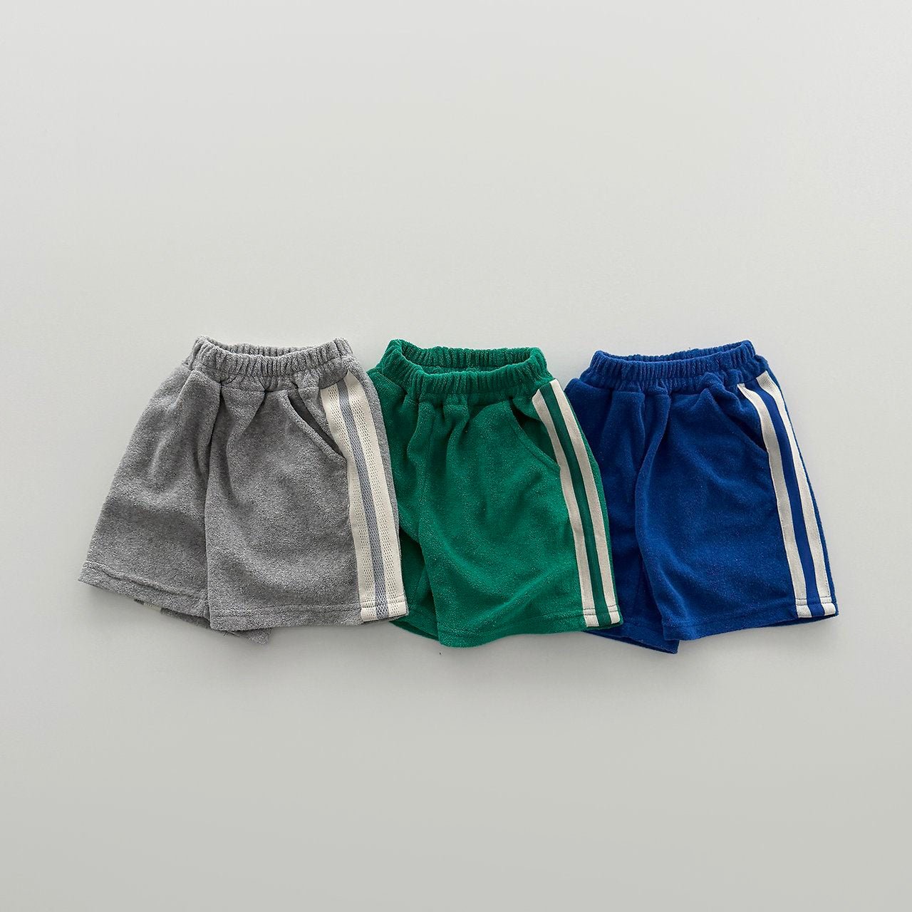 Toddler SS26 Side Tape Terry Cloth Shorts (12m - 7y) - 3 Colors kids outfit