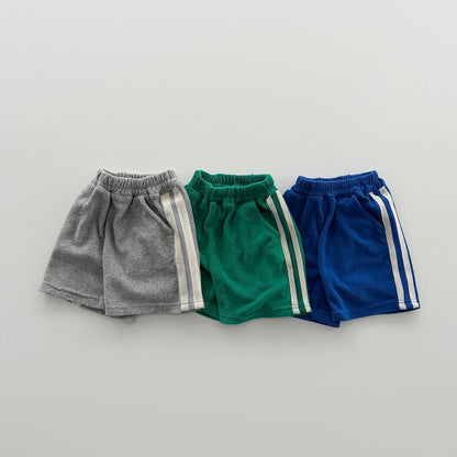 Toddler SS26 Side Tape Terry Cloth Shorts (12m - 7y) - 3 Colors kids outfit