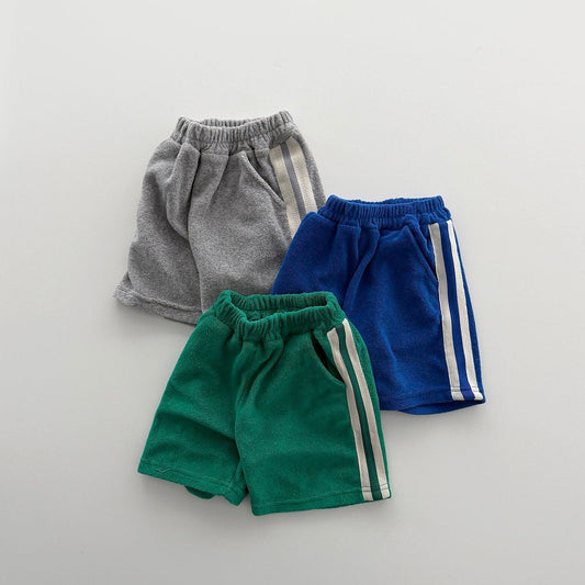 Toddler SS26 Side Tape Terry Cloth Shorts (12m - 7y) - 3 Colors kids outfit