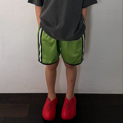Toddler SS26 Side Taped Shorts (3 - 7y) - Light Green - AT NOON STORE