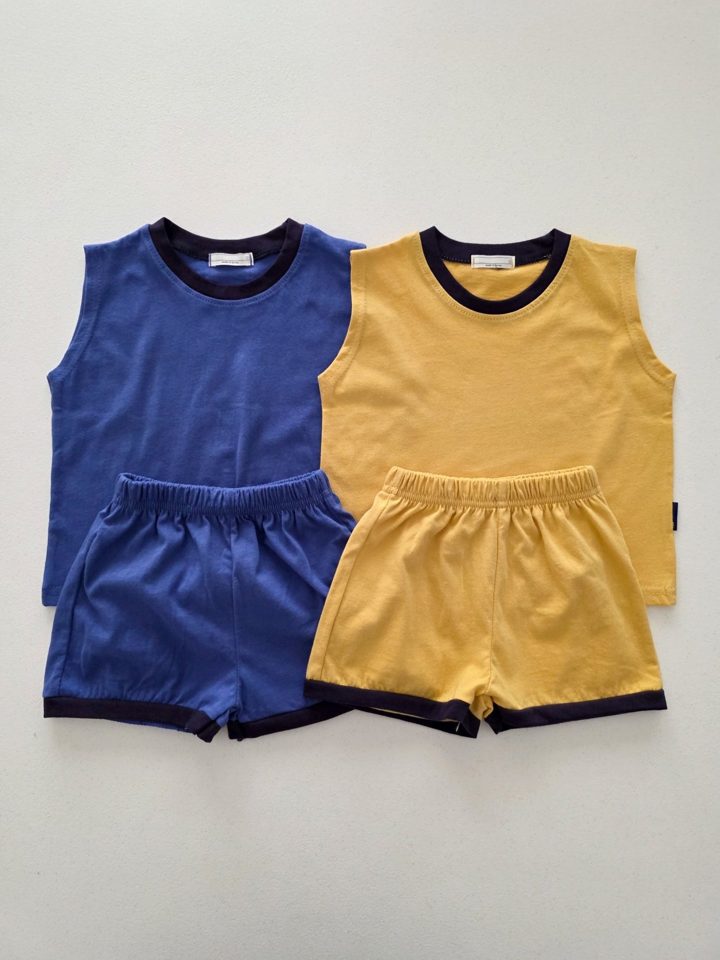 Toddler SS26 Sleeveless Top and Shorts Sets (4m - 6y) - 2 Colors kids outfit
